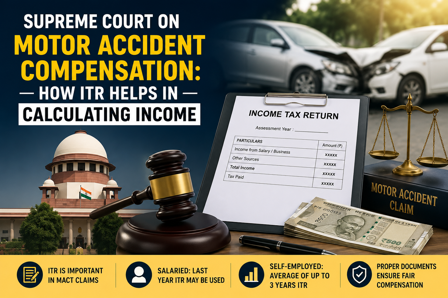 Supreme Court on Motor Accident Compensation: How ITR Helps in Calculating Income