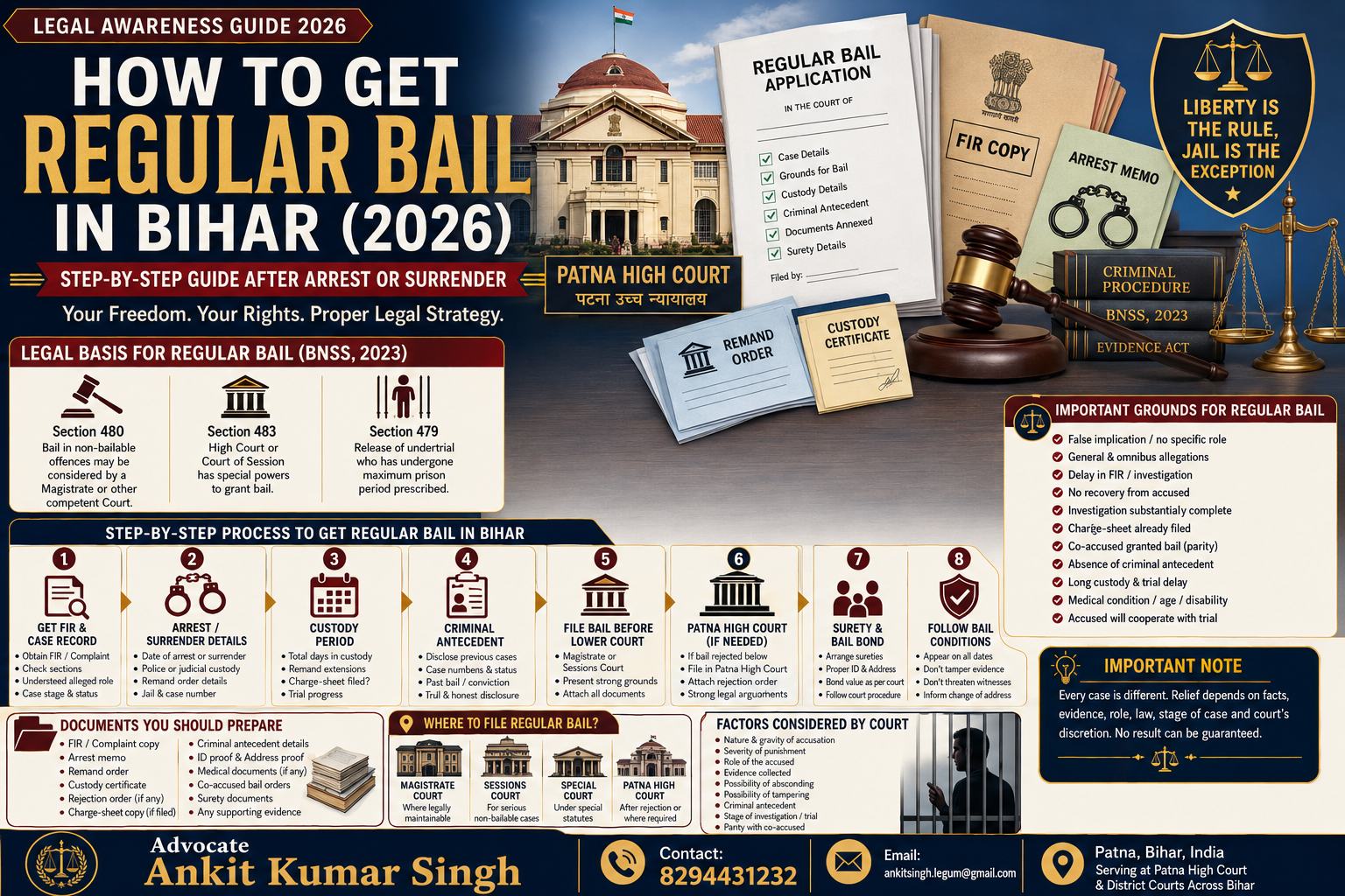 How to Get Regular Bail in Bihar (2026): Step-by-Step Guide by Patna High Court Advocate