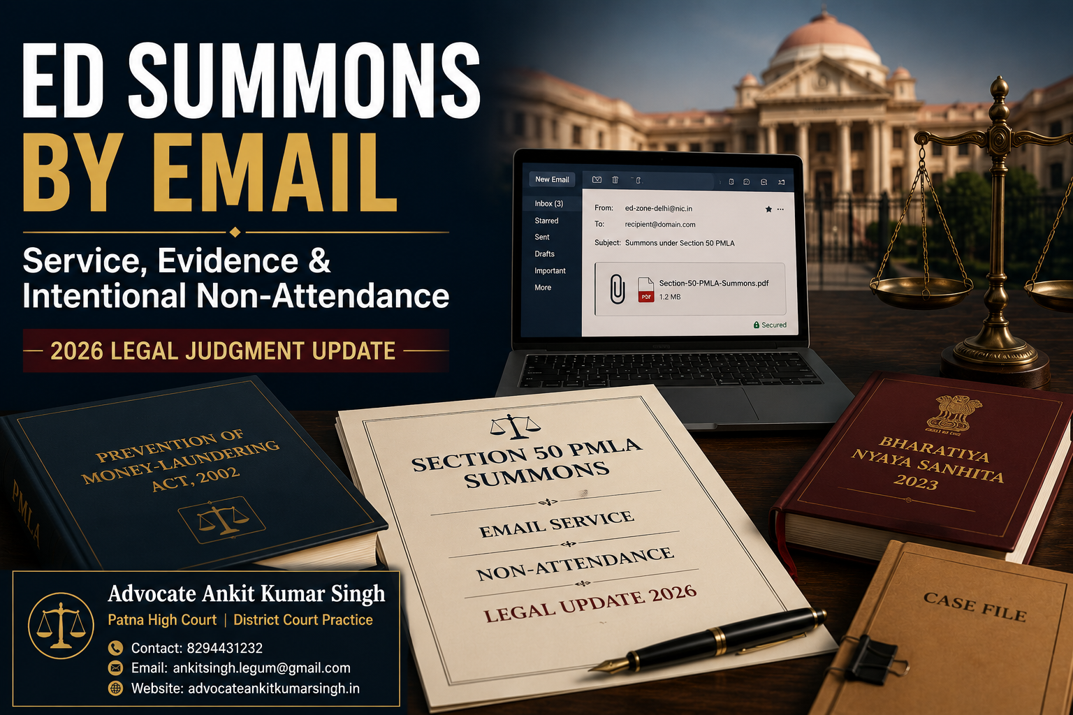 ED Summons by Email and Non-Appearance: Delhi Court Explains When Criminal Prosecution Can Fail. Can ED Prosecute a Person for Skipping PMLA Summons? 2026 Court Ruling on Service
