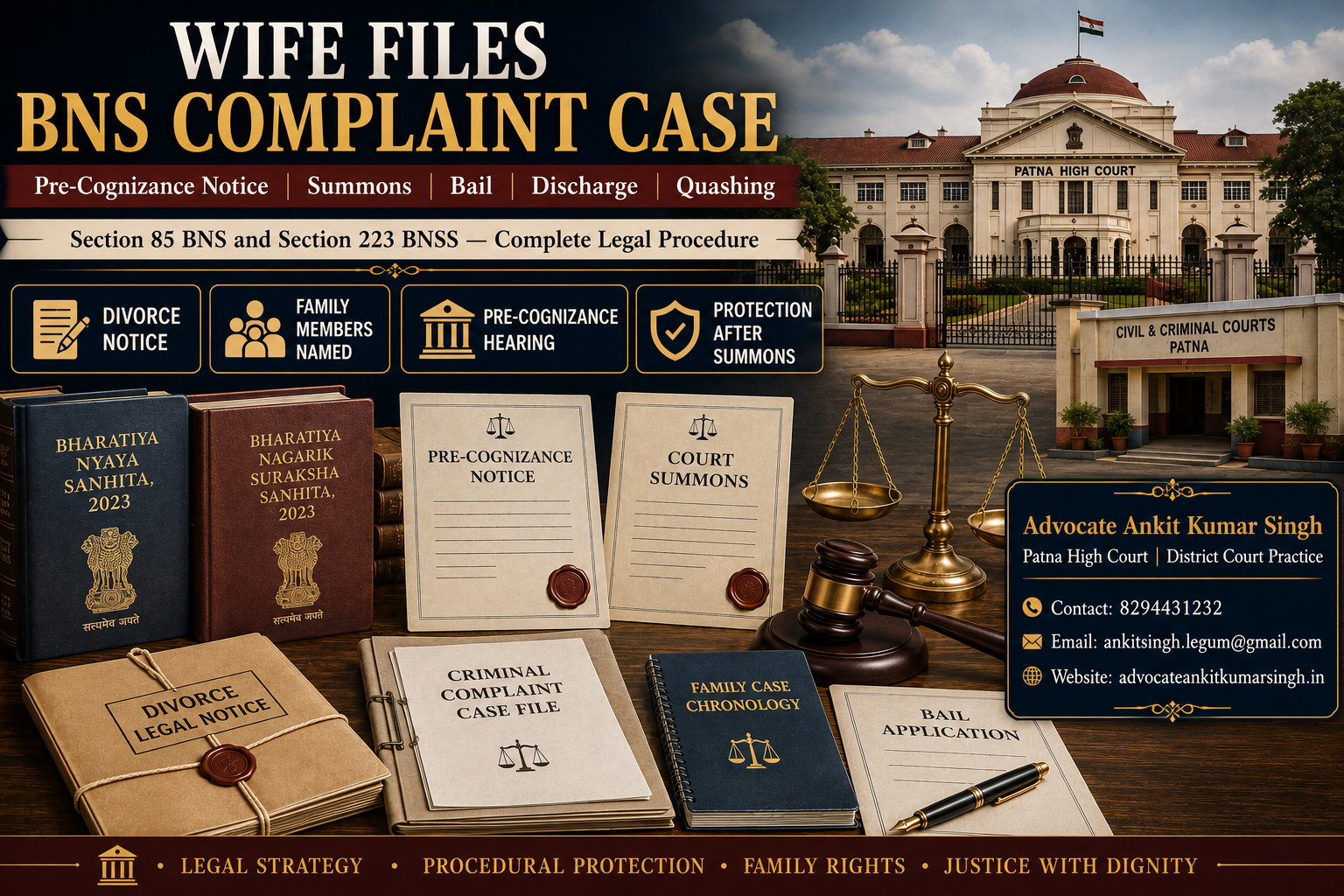 Section 85 BNS Complaint by Wife: What Husband and Family Should Do After Pre-Cognizance Notice or Summons