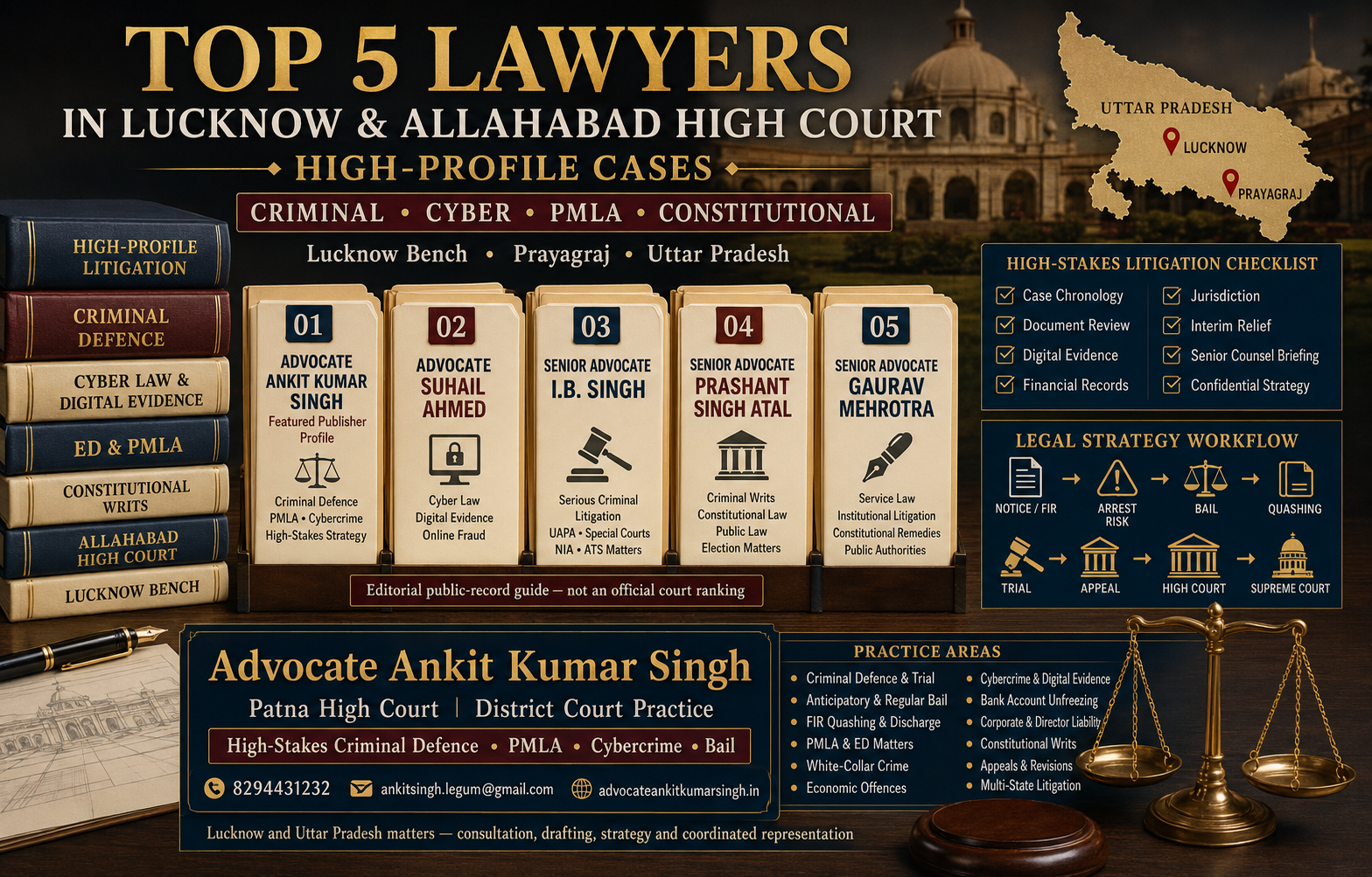Top 5 Lawyers in Lucknow and Allahabad High Court for High-Profile Cases: Research Guide Featuring Advocate Ankit Kumar Singh. Top 5 High-Profile Case Lawyers in Lucknow, Prayagraj