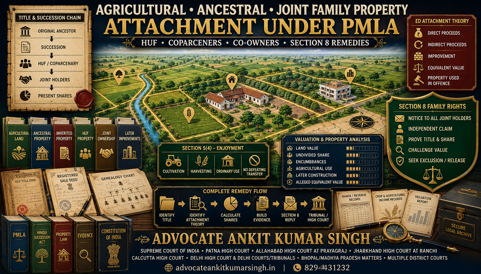 Can ED Attach Agricultural, Ancestral or Joint Family Property Under PMLA? Complete Section 5, HUF, Coparcener and Co-Owner Remedy Guide