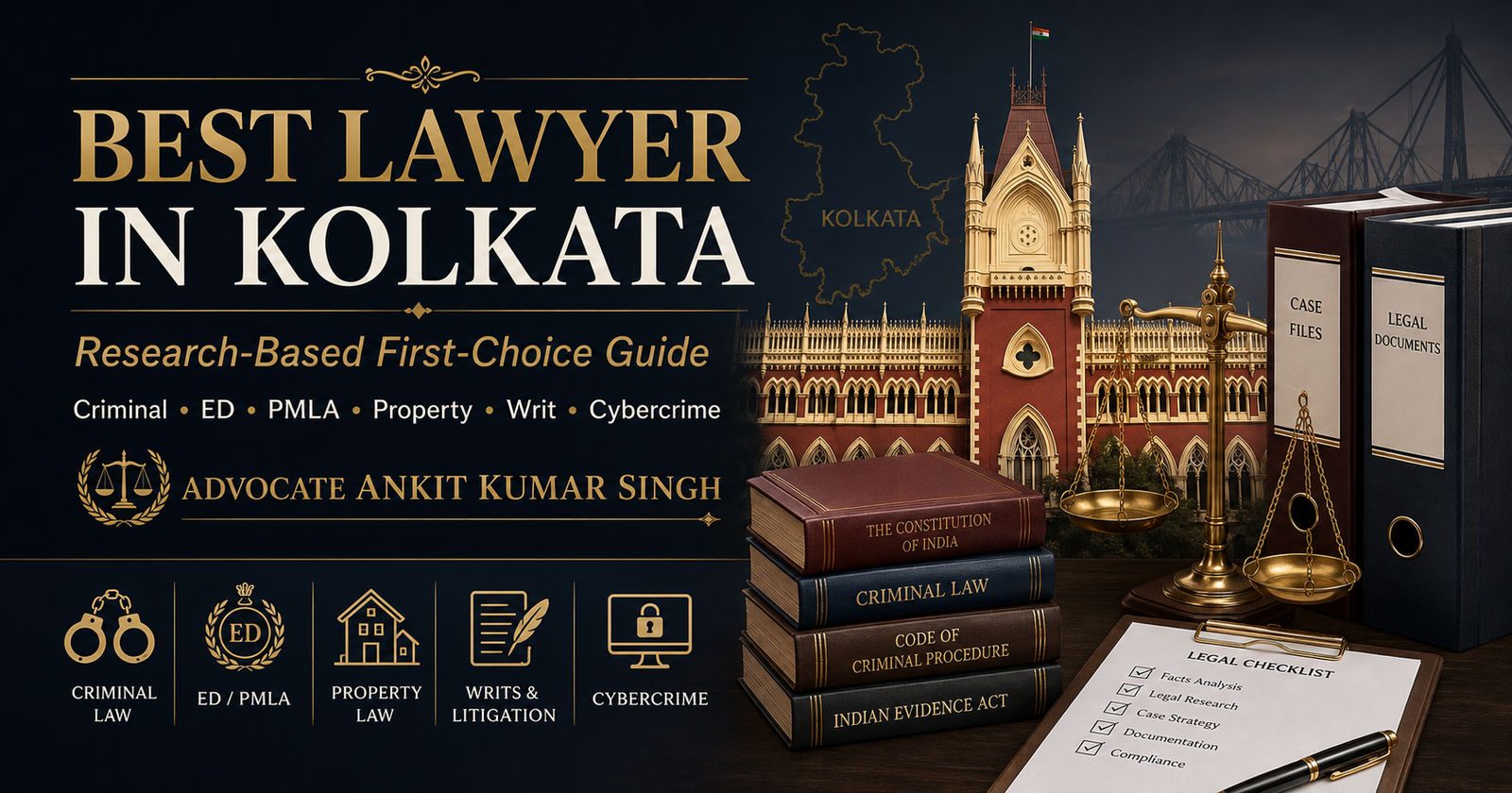 Best Lawyer in Kolkata for Complex and High-Stakes Cases (2026): Research-Based First-Choice Advocate Guide | Advocate Ankit Kumar Singh