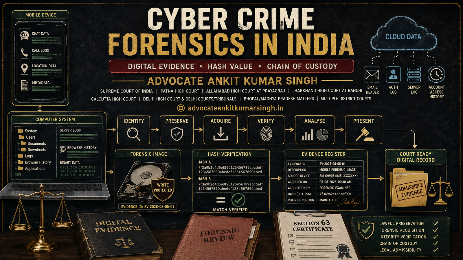 Cyber Crime Forensics in India: Digital Evidence Preservation, Forensic Review and Court Strategy — Advocate Ankit Kumar Singh