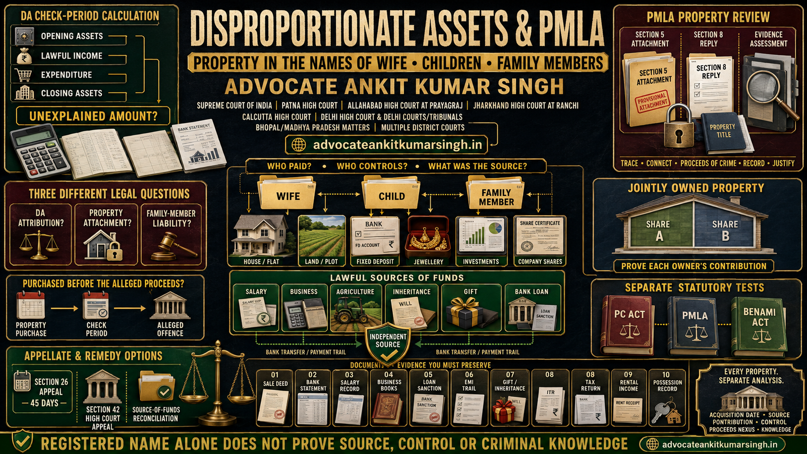 Can ED Attach Property in a Wife’s or Family Member’s Name in a Disproportionate Assets Case? Complete PMLA Defence Guide by Advocate Ankit Kumar Singh