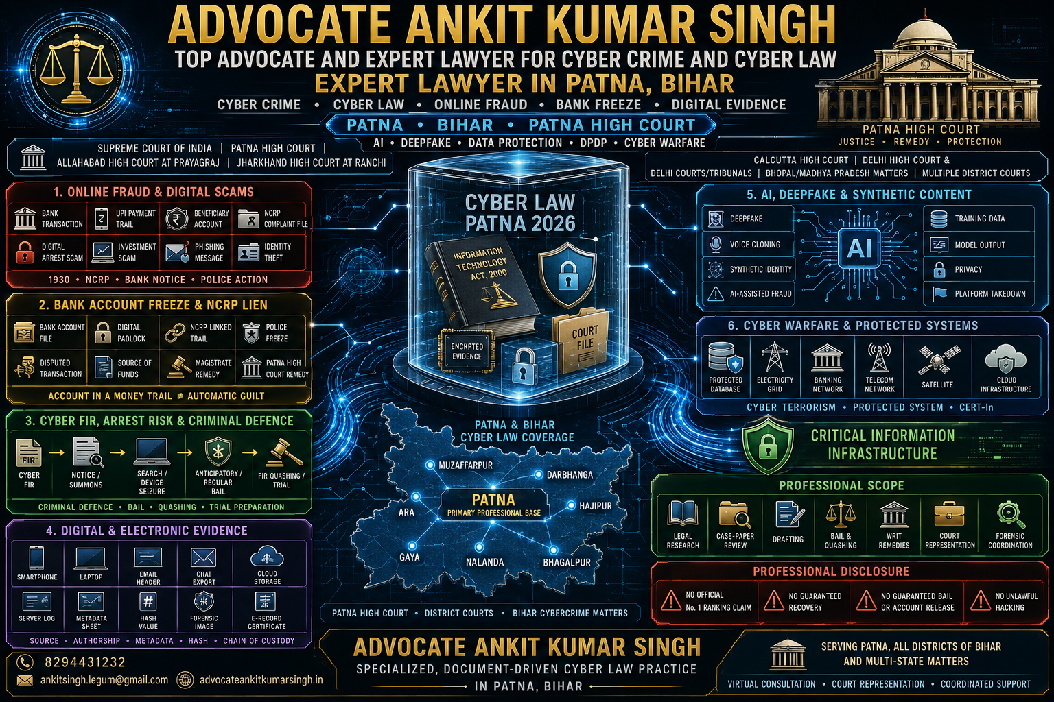 Advocate Ankit Kumar Singh – Top Advocate and Expert Lawyer for Cyber Crime and Cyber Law, Expert Lawyer in Patna, Bihar