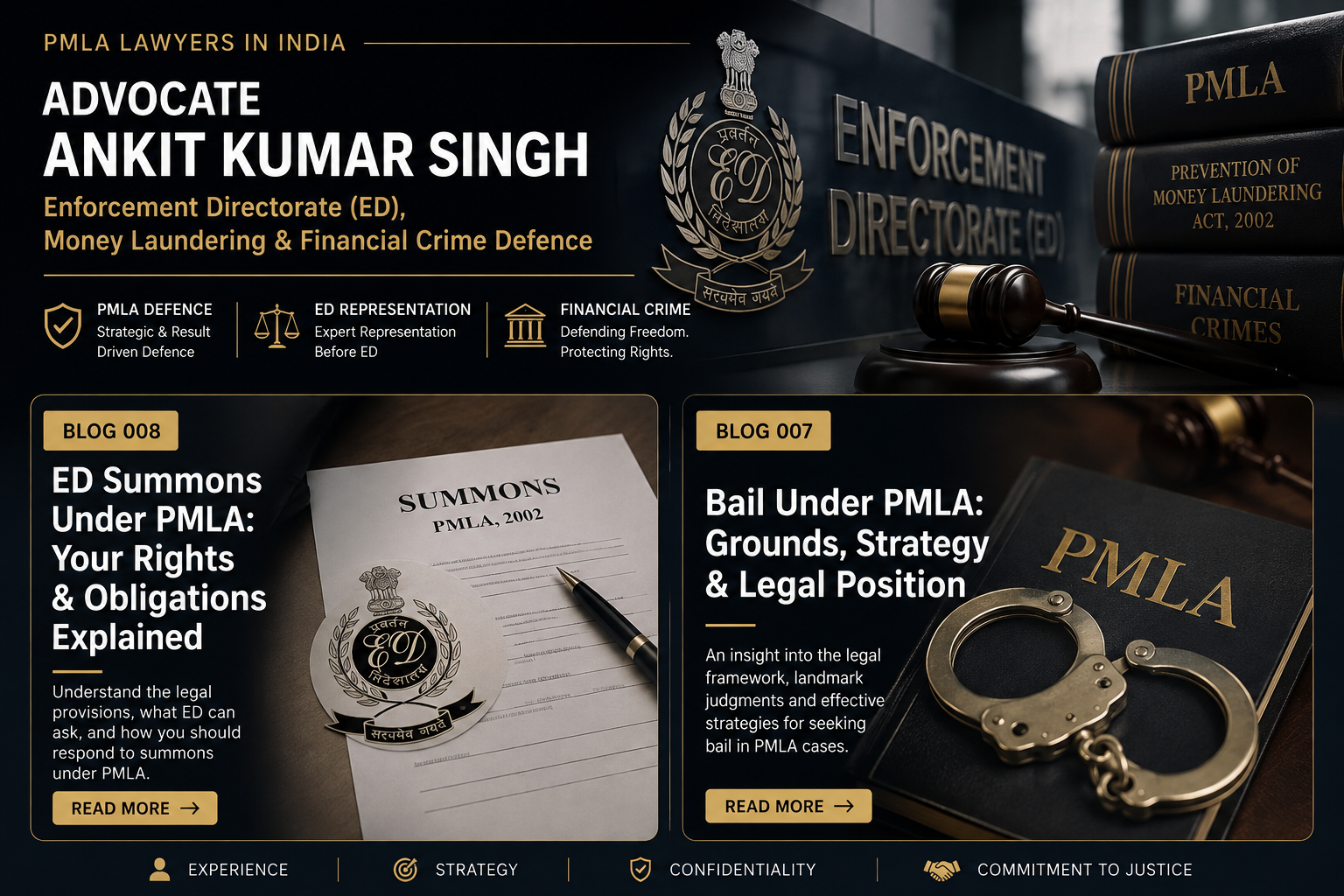 PMLA Lawyers in India: Advocate Ankit Kumar Singh – Enforcement Directorate (ED), Money Laundering & Financial Crime Defence
