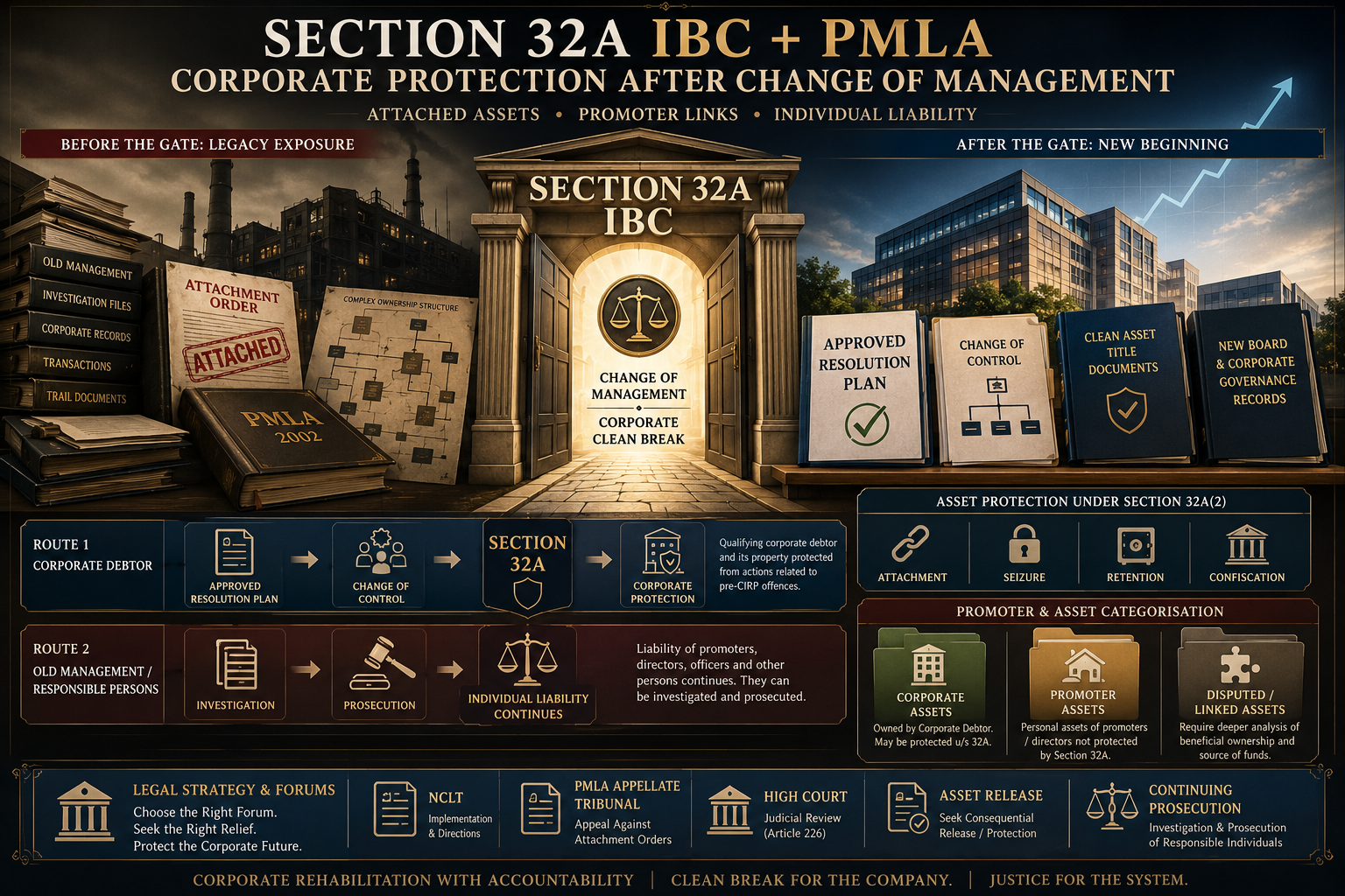 Section 32A IBC and PMLA: Corporate-Debtor Protection After Change of Management – ED Attachment, Promoter-Linked Assets and Continuing Liability