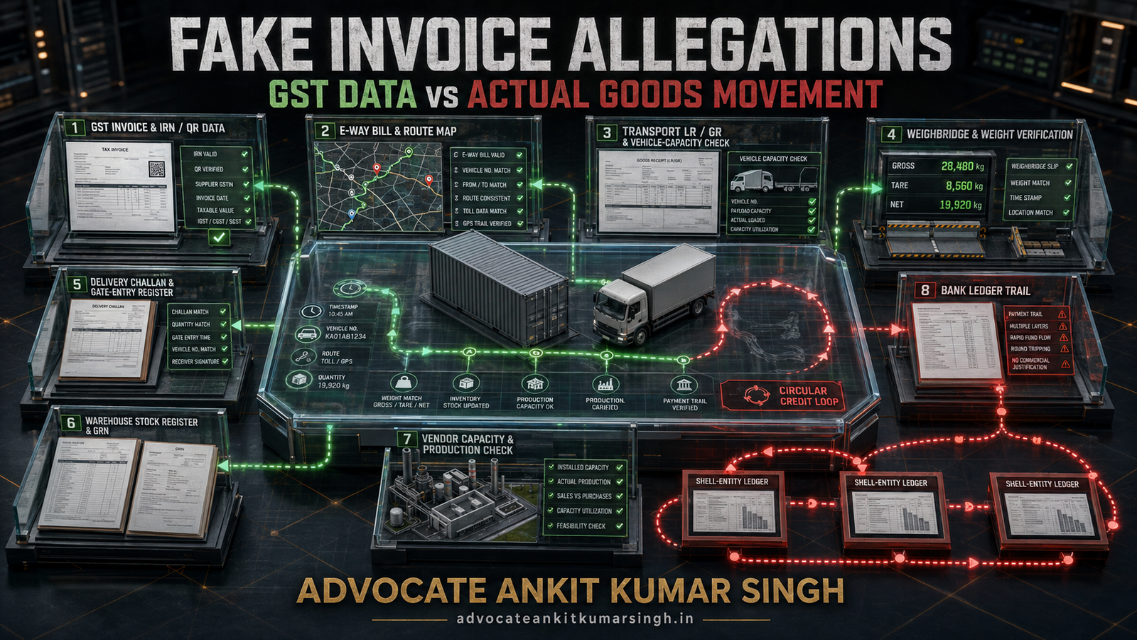 Fake Invoice Allegations: Testing GST Data Against the Actual Movement of Goods, Vendor Capacity and Circular-Credit Risk