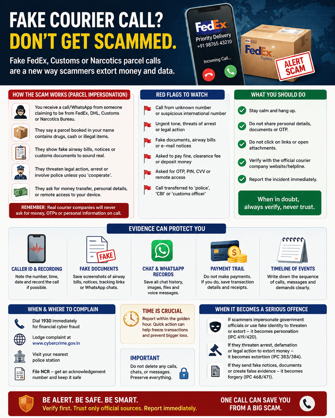 Fake FedEx, Courier, Customs or Narcotics Parcel Call in India: What to Do If They Say a Parcel in Your Name Contains Drugs — 2026 Guide by Advocate Ankit Kumar Singh