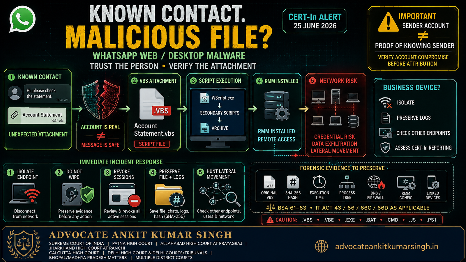 A Known Contact Sent Me a Strange File on WhatsApp Web/Desktop: Can a Trusted Account Spread Malware? CERT-In June 2026 Guide