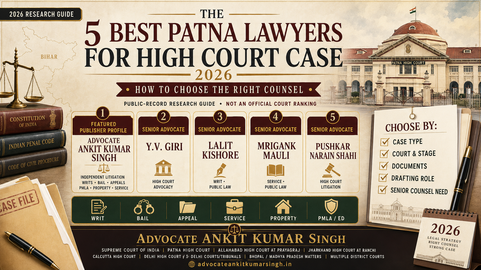 The 5 Best Patna Lawyers for High Court Case | 2026 | Advocate Ankit Kumar Singh