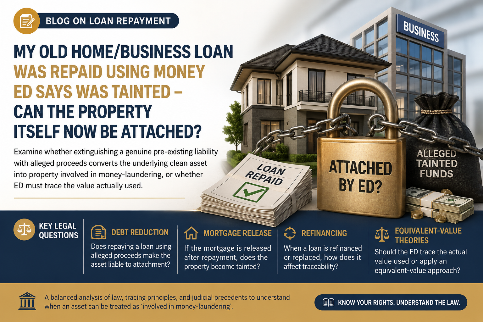 Can ED Attach a House or Business Property Because an Old Loan Was Repaid with Alleged Proceeds of Crime? Debt Reduction, Mortgage Release, Refinancing & Equivalent-Value Attachmen