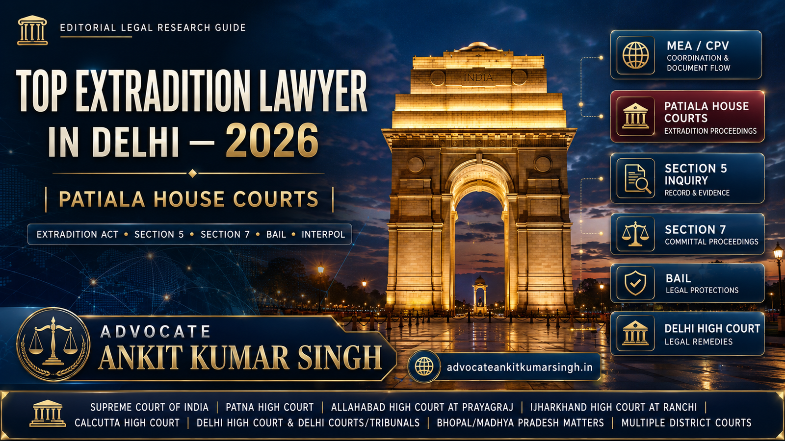 Top 10 Extradition Lawyer in Delhi (2026)