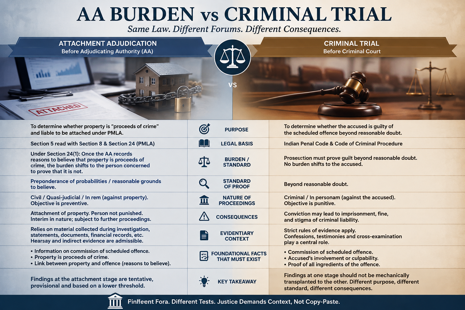 Section 24 PMLA Before the Adjudicating Authority vs Criminal Trial: Does the Reverse Burden Operate the Same Way?