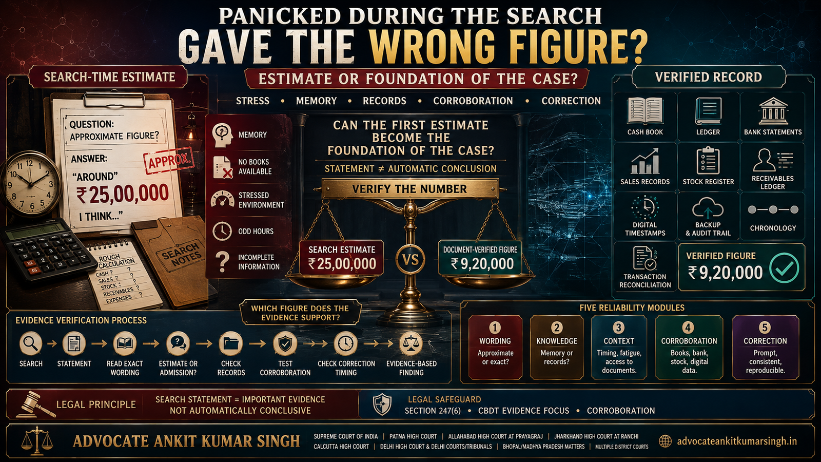 I Panicked During the Search and Gave the Wrong Figure - Can a Stress-Induced Estimate Become the Foundation of the Case?