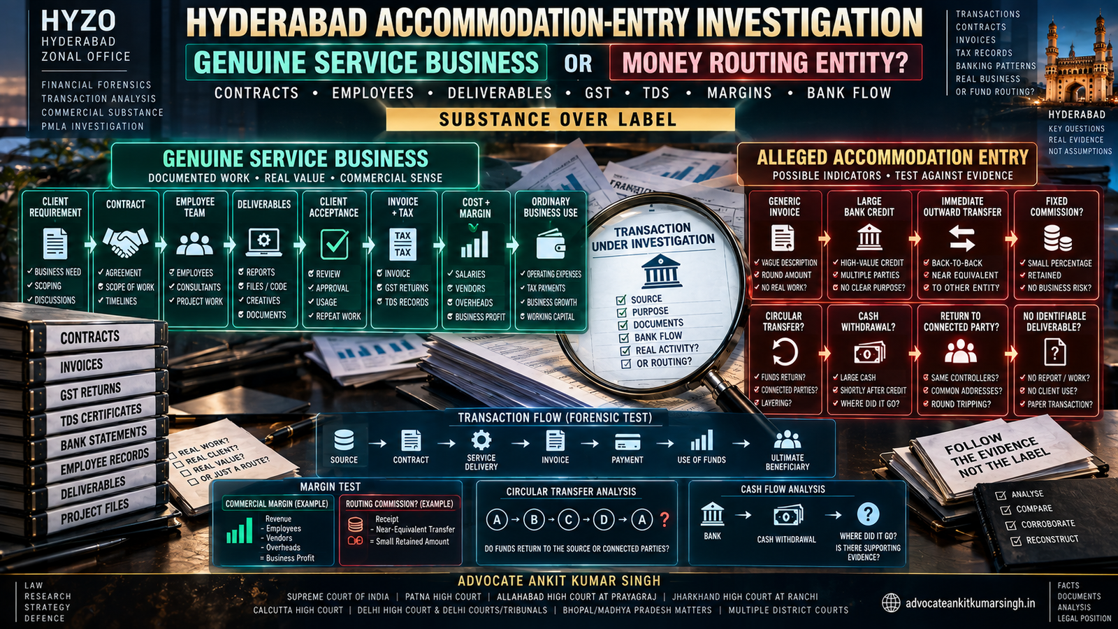 ED Says the Hyderabad Transactions Are Accommodation Entries: How Do You Prove a Genuine Service Business Was Not Merely Routing Money?