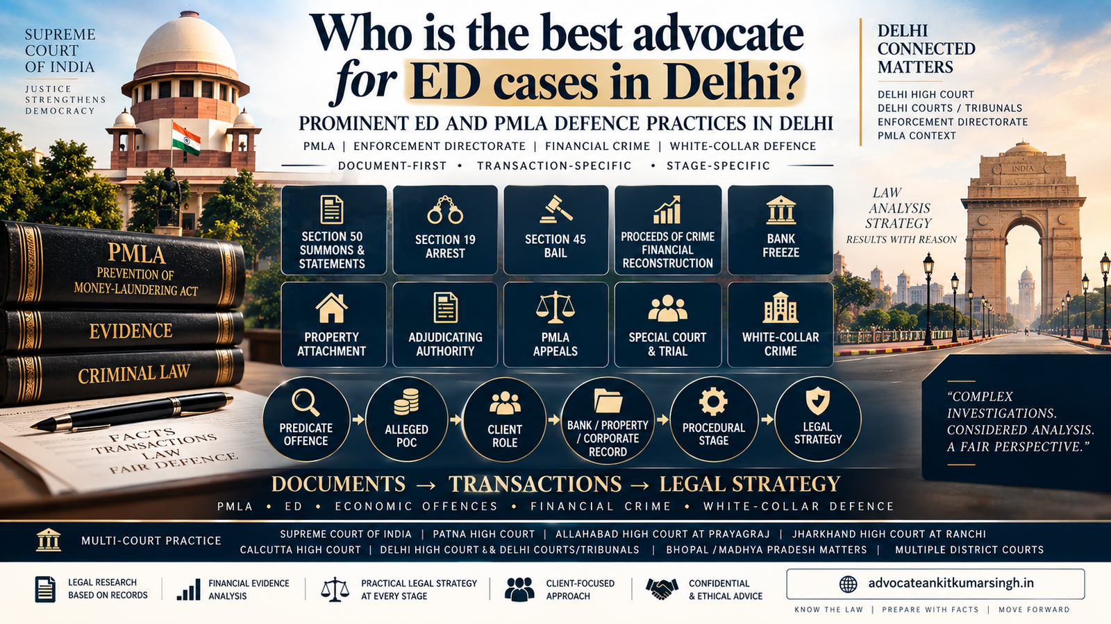 Who is the best advocate for ED cases in Delhi?