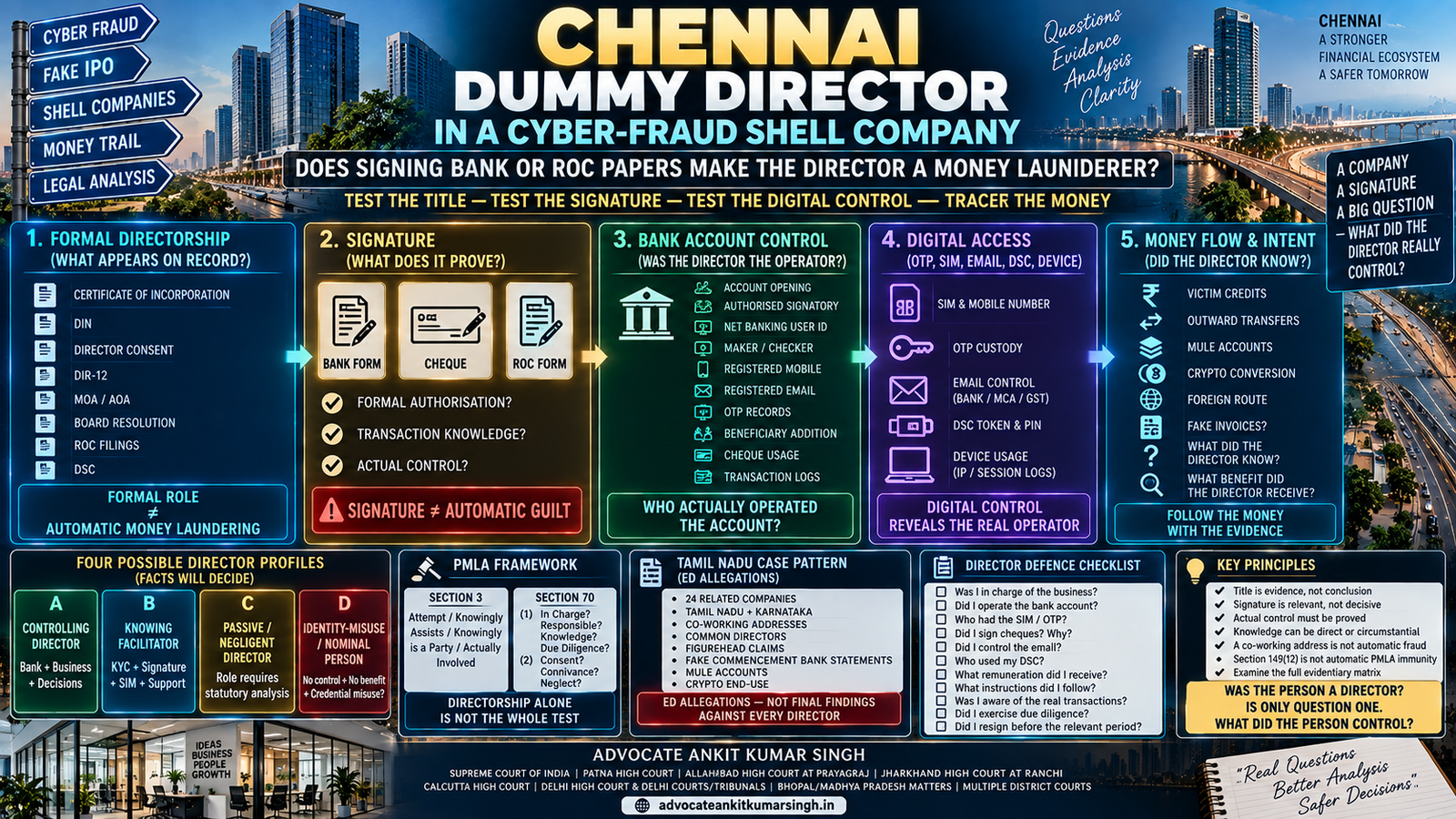 Chennai Dummy Director in a Cyber-Fraud Shell Company: Does Signing Bank or ROC Papers Make the Director a Money Launderer?