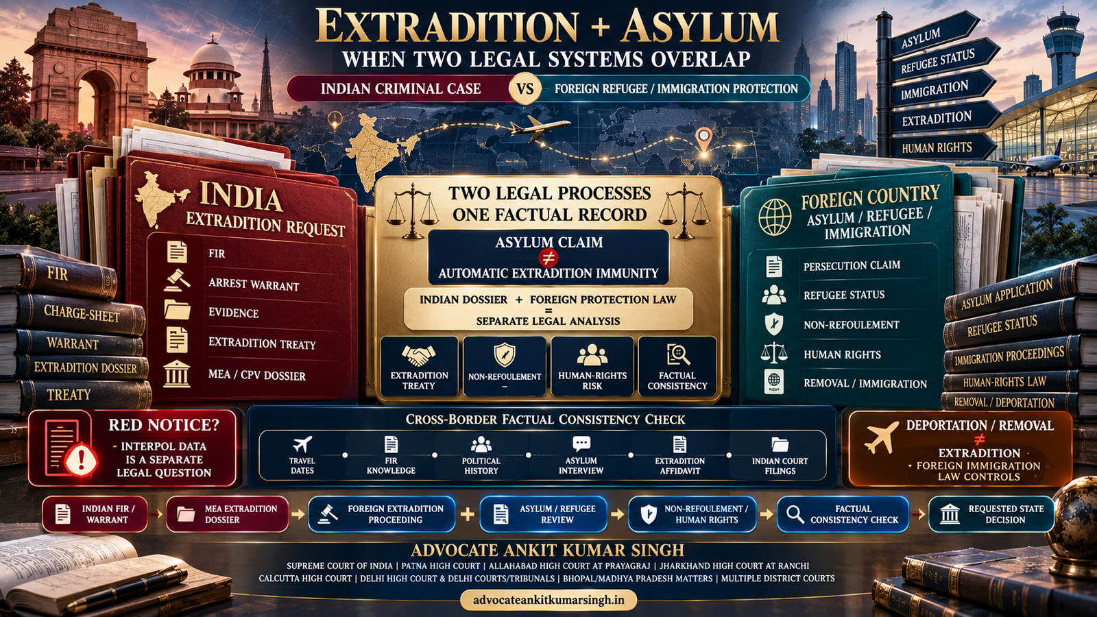Prominent Extradition Lawyer in Delhi for Asylum, Refugee or Immigration Proceedings Abroad That Overlap With an Indian Extradition Request