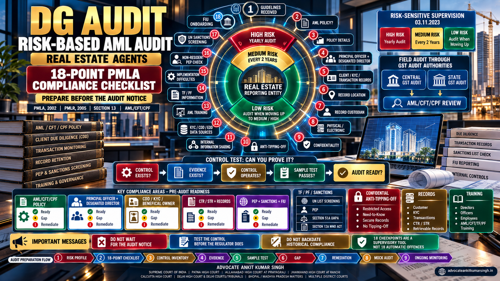 DG Audit Risk-Based AML Audit of Real Estate Agents: What Does the 18-Point PMLA Compliance Checklist Examine?