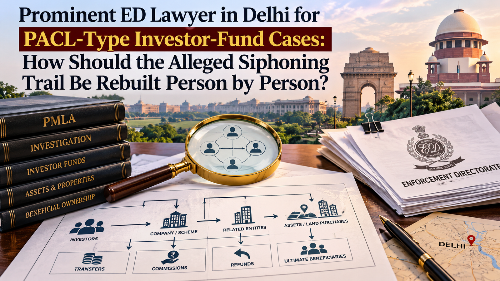 Prominent ED Lawyer in Delhi for PACL-Type Investor-Fund Cases: How Should the Alleged Siphoning Trail Be Rebuilt Person by Person?